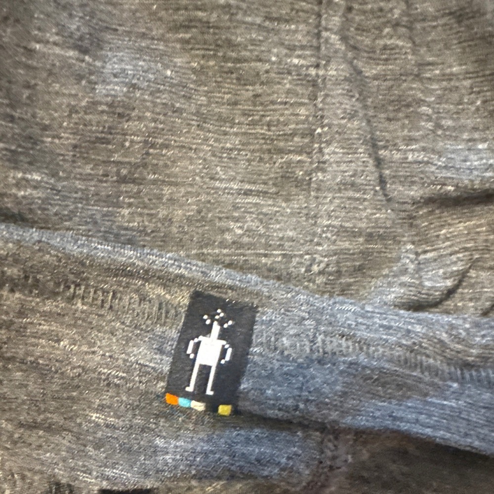 Smartwool Henley Shirt Mens M Gray Merino Sport 150 Hemp Short Sleeve Hiking - Picture 6 of 6